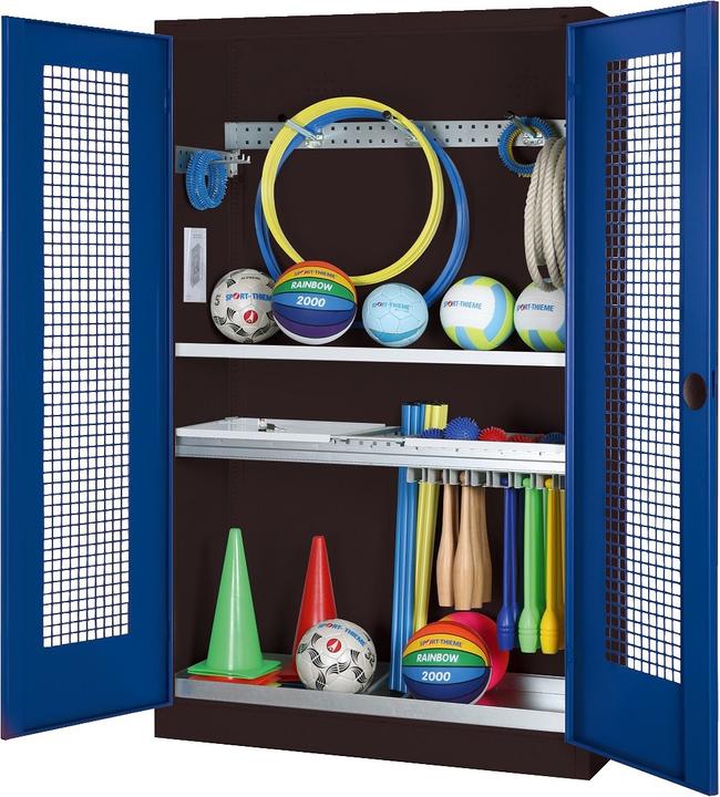 Image du produit C+P Armoire modulaire pour équipements sportifs avec équipement complet (hxlxp : 195x120x50 cm, avec