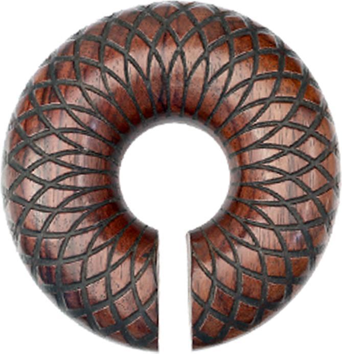 Immagine prodotto Star Piercing Ohrgewicht Donut Mandala aus Narra Holz (senza ottone, Organico)