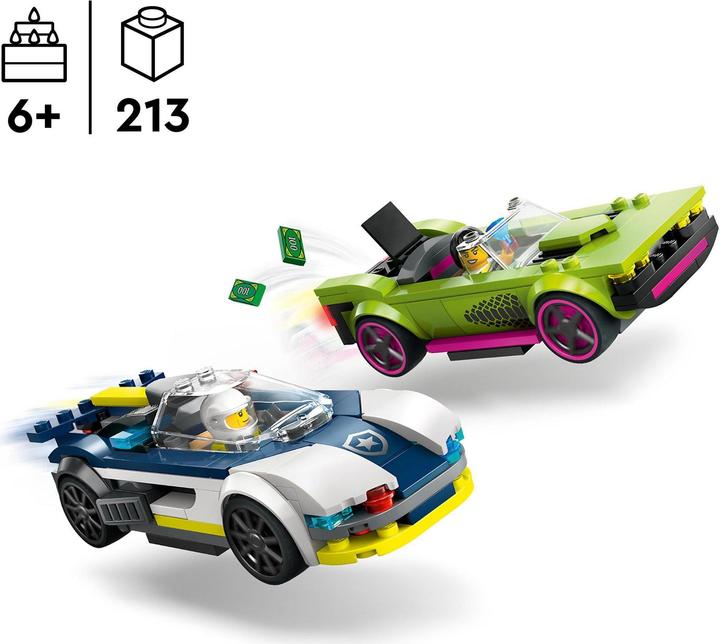 Produktbild LEGO Verfolgungsjagd mit Polizeiauto und Muscle Car (60415, LEGO City)
