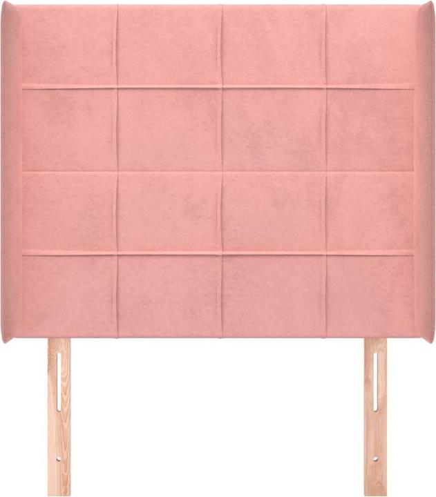 Produktbild VidaXL Kopfteil mit Ohren Rosa 103x16x118/128 cm Samt,Farbe (103 x 16 x 128 cm)