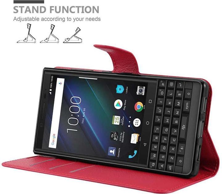 Actual product image Cadorabo Book with stand function cover (Blackberry KEY2 LE)