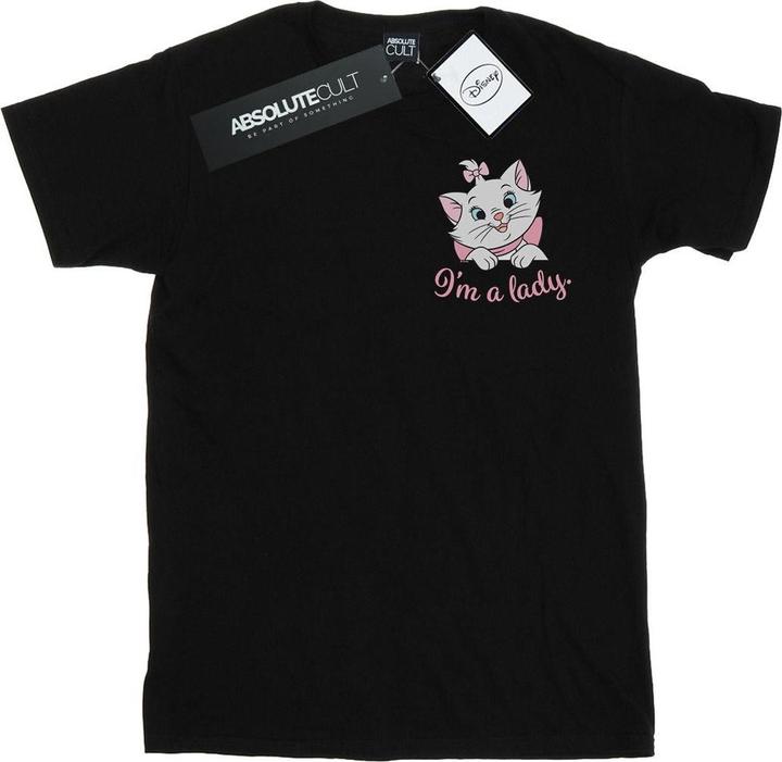 Actual product image Disney Womens/Ladies Aristocats Marie I'm A Lady Breast Print Cotton Boyfriend T-Shirt (L)