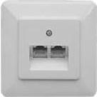Immagine prodotto Ze-Kom ZE 10x Presa UAE 2x8(4) S da incasso con resistenza di terminazione commutabile, bianco perla, con