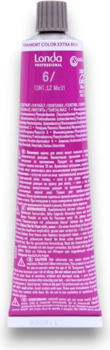 Actual product image Londa Colour Extra Rich 6 60ml (6, Dark blonde natural warm, 60 ml)