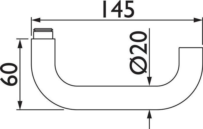 Produktbild Hermat Schutzgarnitur 1801/2089.KS/3128 VA 72mm 36-53mm (Türgriff)