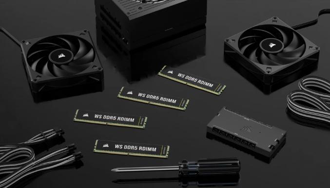 Produktbild Corsair DDR5, 5600MT/s 128GB 4x32GB RDIMM, Hynix Die, Dual Rank, 40-40-40-77, Intel XMP 3.0, WS DDR5 RDIMM (4 x 32GB, 5600 MHz, DDR5-RAM, R-DIMM)