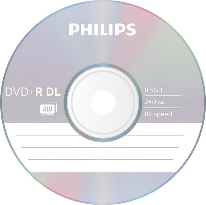 Image du produit Philips 1x5 DVD+R 8.5GB DL 8x JC (5 x)