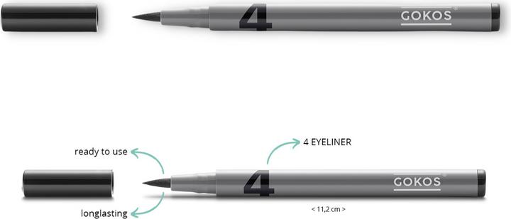Actual product image Gokos Eyeliner Basic (401 Heavy Black)