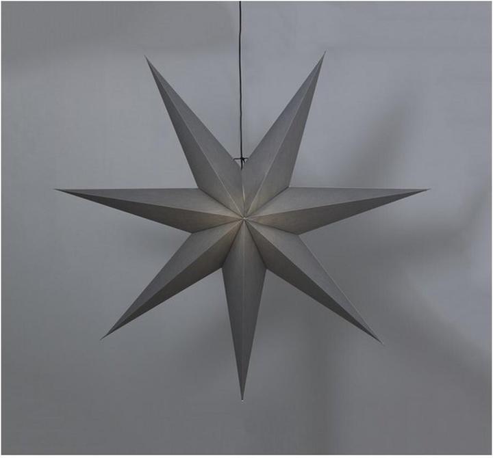 Produktbild Star Trading Papierstern Ozen grau E27 Fassung