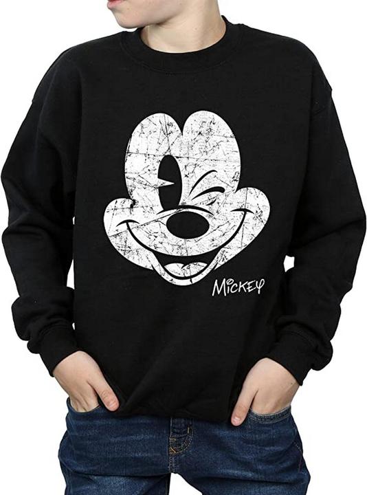 Immagine prodotto Disney Felpa in cotone con volto di Topolino per bambini (140, 146)