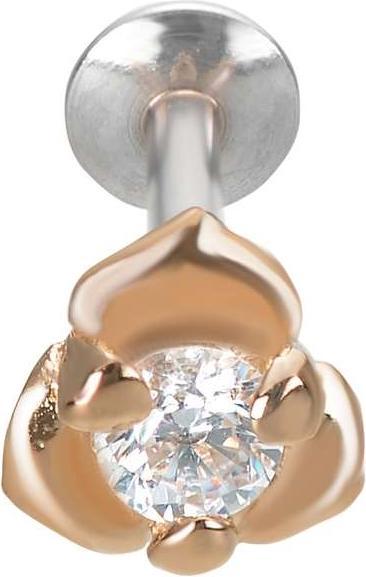 Immagine prodotto Bijouteria Piercing orecchio (Rivestimento in PVD (colore oro), Argento 925, Zirconia)