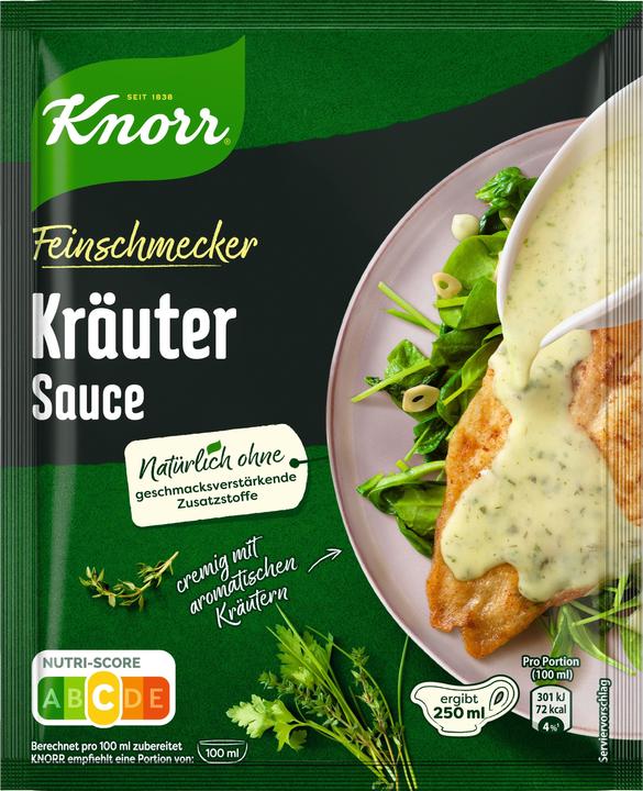 Immagine prodotto Knorr La Salsa alle Erbe Gourmet ha una resa di 250 ml (35 g)