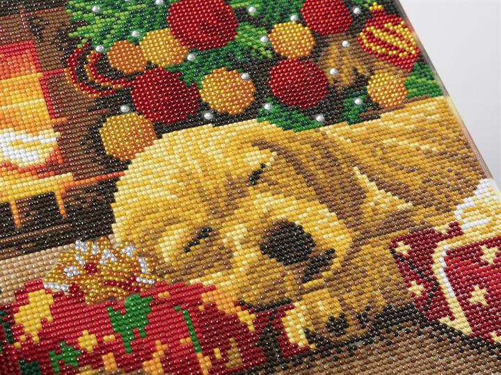 Produktbild Craft Buddy Schlafender Labrador-Welpe, Bild 30x30cm Crystal Art