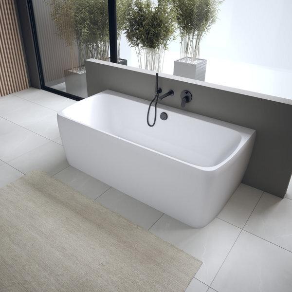 Produktbild Duravit Qatego Badewanne, Vorwand, 1800x800x600mm, DuraSolid, 2 Rückenschräge, Weiss Matt (90 cm, 180 cm)