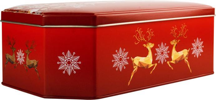 Actual product image miniSchoggi Cookie tin Christmas moose, 238 x 147 x 75 mm