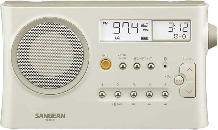 Sangean PR-DA BT Tischradio, Pastel Cream (LW, MW, FM, KW, Bluetooth)