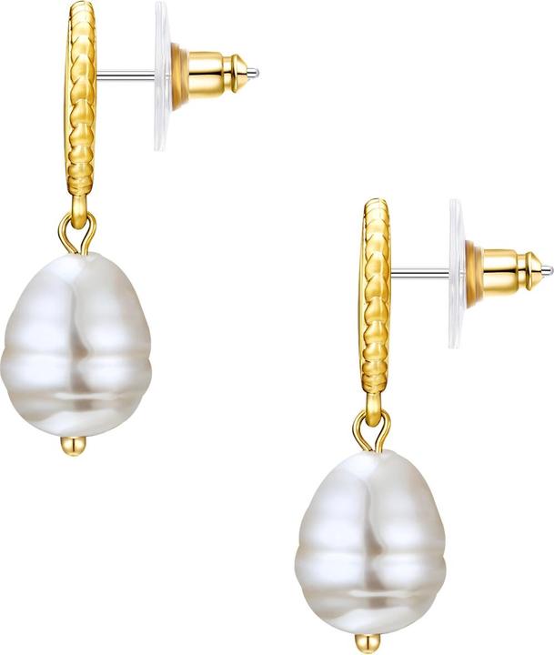 Actual product image Lulu & Jane Ladies coin metal alloy pearl (synth.) yellow gold - 29335 (Metal alloy)