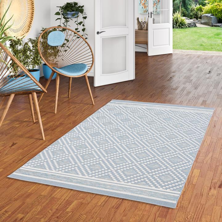 Actual product image Pergamon Indoor & Outdoor Carpet Flatweave Ottawa Lozenges (80 x 150 cm)