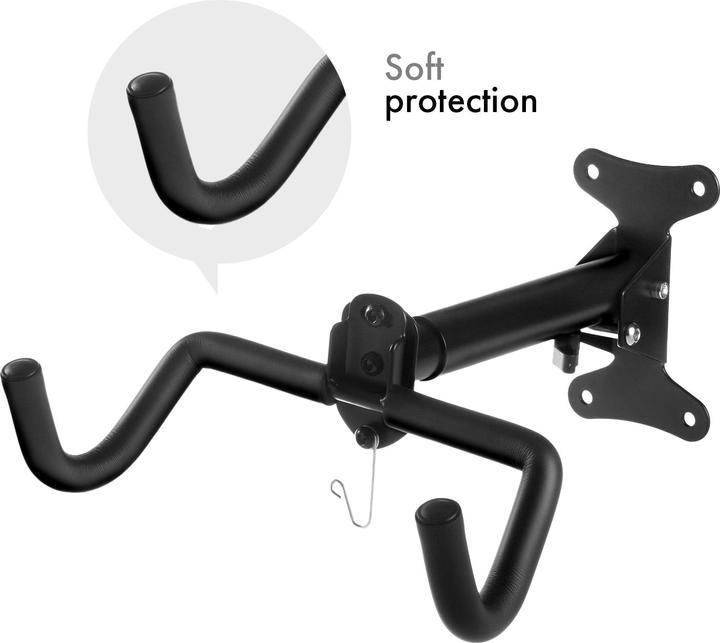 Actual product image Maclean Fahrrad-Wandhalterung horizontal Stahl max. Belastung 30kg MC-484