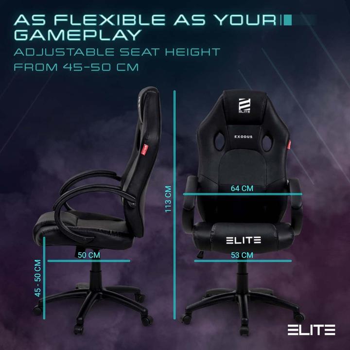 Immagine prodotto Elite Sedia da gioco MG100 Exodus, nera