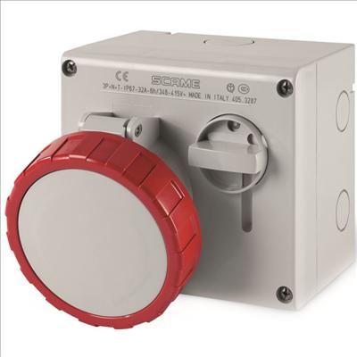 Scame Steckdose mit Schalter CEE 32A 5pol/400V IP67