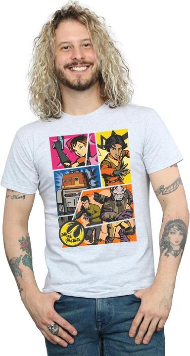 Actual product image Star Wars Mens Rebels Comic Strip T-Shirt (XL)