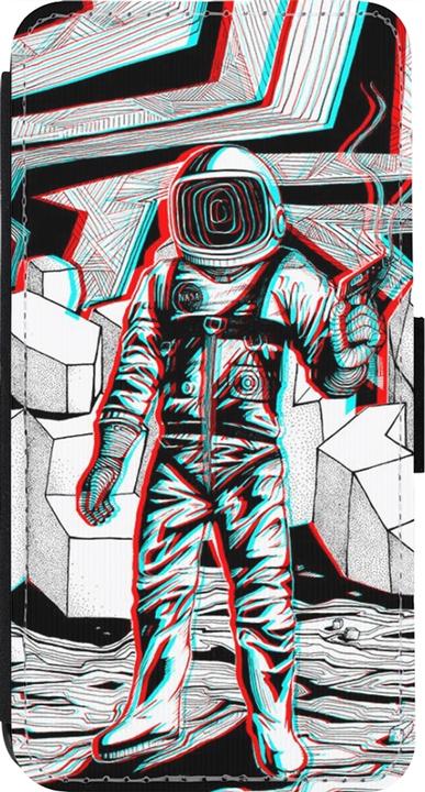 Image du produit PhoneLook Coque Wallet noir Anaglyph Astronaut (Apple iPhone 14 Pro)