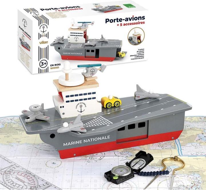Immagine prodotto Vilac Portaerei + accessori - Marine national