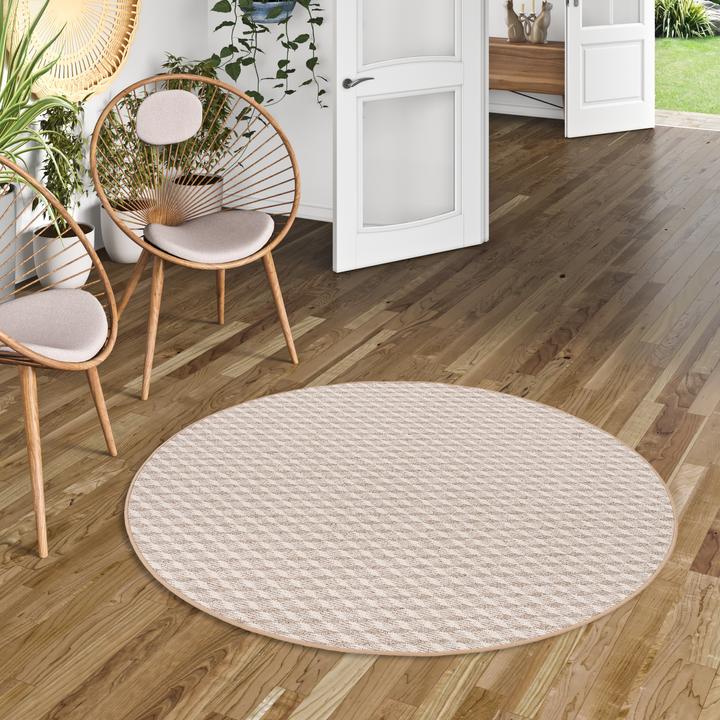 Produktbild Snapstyle Schlingen Teppich Modern Diamond Rund (133 x 133 cm)