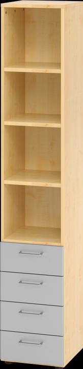 Produktbild MC MySchrank Basic Kombi 4 Schubladen + Regal (40 x 42 x 215.5 cm)