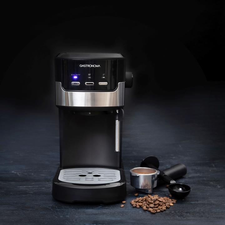 Produktbild Gastronoma -Kolbenmaschine - Espresso -Kaffeemaschine mit gemahlenen Bohnen und Milchfrother - 18110