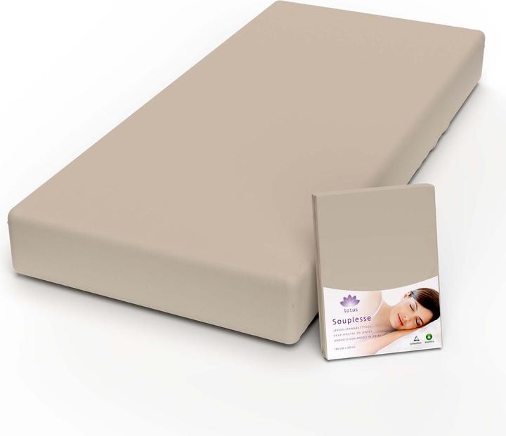 Produktbild Lotus Bettwaren Jersey Fixleintuch Souplesse (200 x 220 cm)