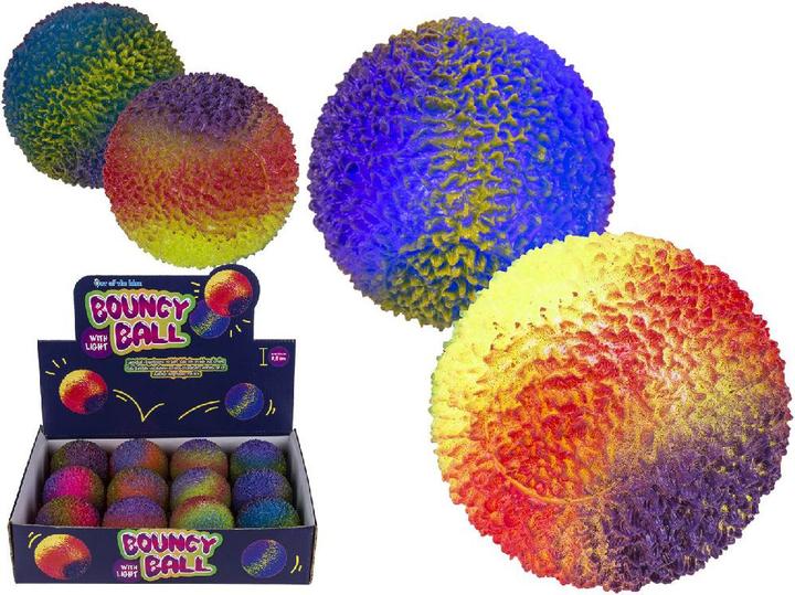 Image du produit NoName Balle Sautante Arc-en-Ciel Avec Lumière 4 Sort. Disp.
