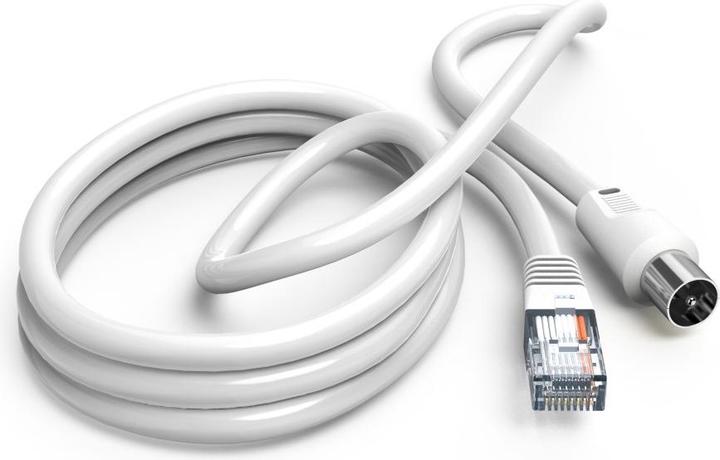 Actual product image Hama Antennen-Kabel - Koax-Stecker - RJ45-Stecker (75 dB, Antenna cable)