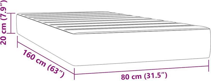 Produktbild VidaXL Taschenfederkernmatratze für Kinder 80 x 160cm Kunstleder (80 x 160 cm, Federkern)