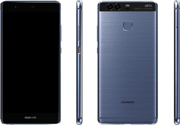 Huawei P9 (32 GB, Blue, 5.20", Single SIM, 12 Mpx, 4G)