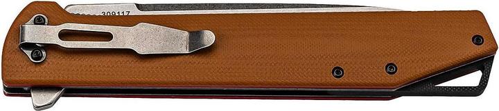 Produktbild PumaTec PUMA TEC Big Size Einhandmesser, Stahl 3CR13, Flipper, kugelgelagerte Klinge, braun-rote G10 Schale (13.50 cm)