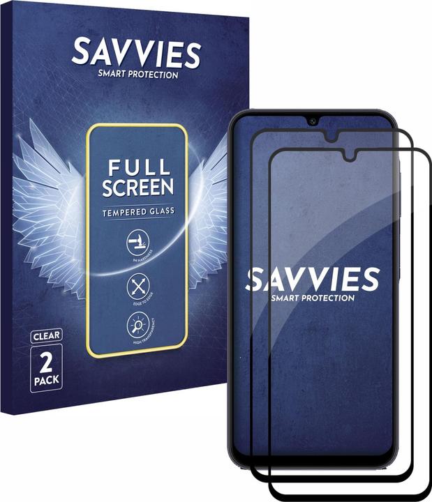 Produktbild Savvies Full-Screen Displayschutz Panzerglas Schutzglas (2 Stück, Samsung Galaxy A25 5G)