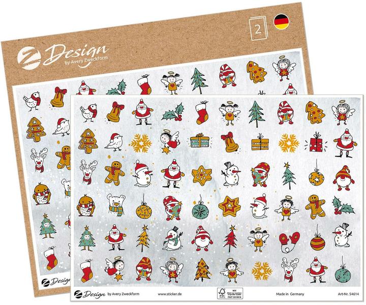 Actual product image Avery Christmas stickers