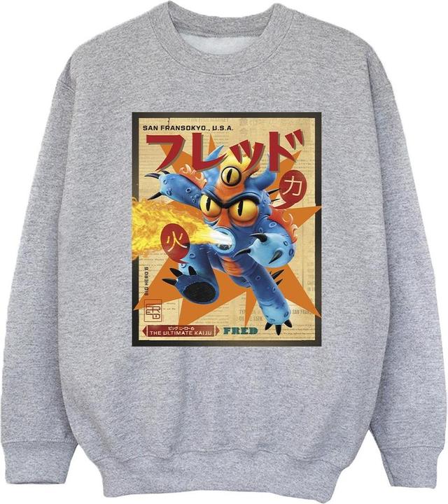 Produktbild Disney Big Hero 6 Baymax Fred Newspaper Sweatshirt Mädchen (152, 158)