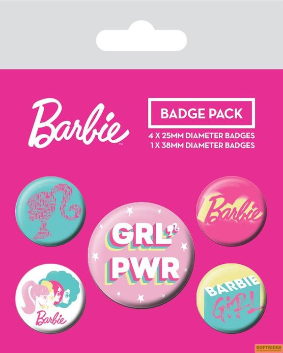 Produktbild Pyramid Barbie pack 5 badges Girl Power
