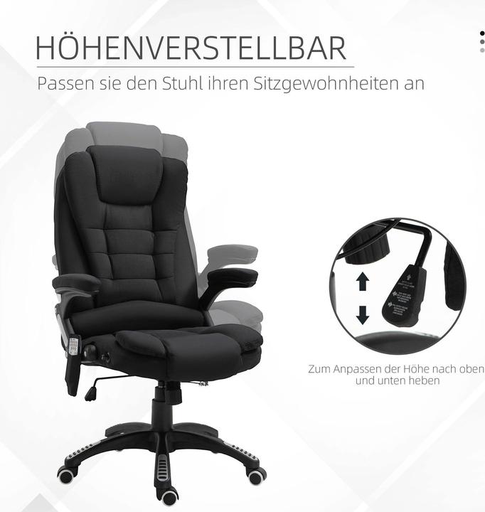 Actual product image Vinsetto Office chair with massage and heat function
