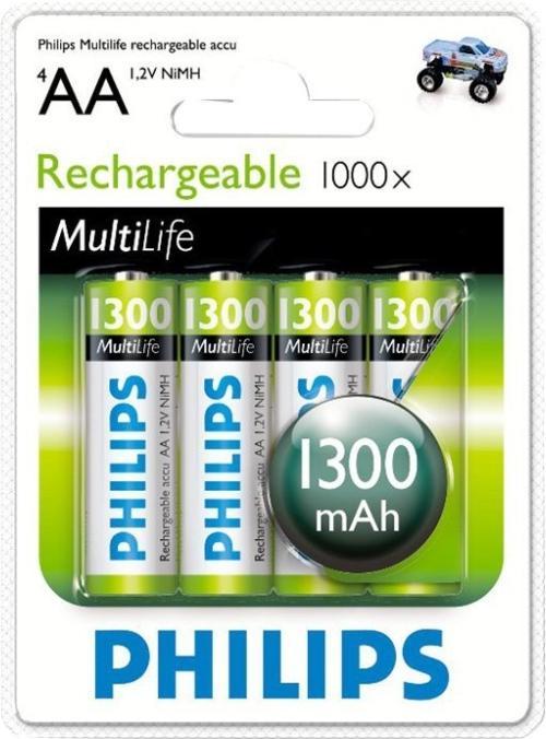 Produktbild Philips Akku Rechargeable (4 Stk., AA, 1300 mAh)