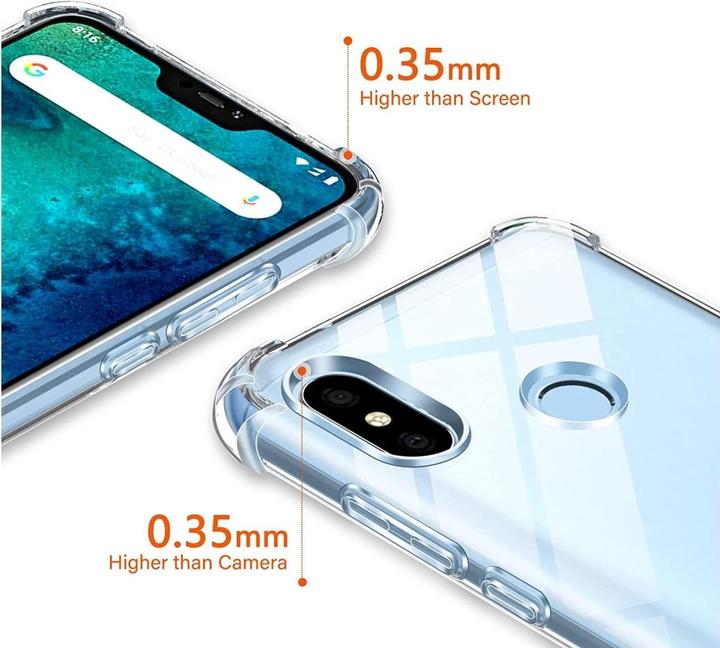 Actual product image Screenguard Xiaomi Mi A2 Lite Case Crystal Soft Airbag Bumper (Mi A2 lite)