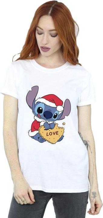 Produktbild Disney Lilo And Stitch Christmas Love Biscuit TShirt (L)