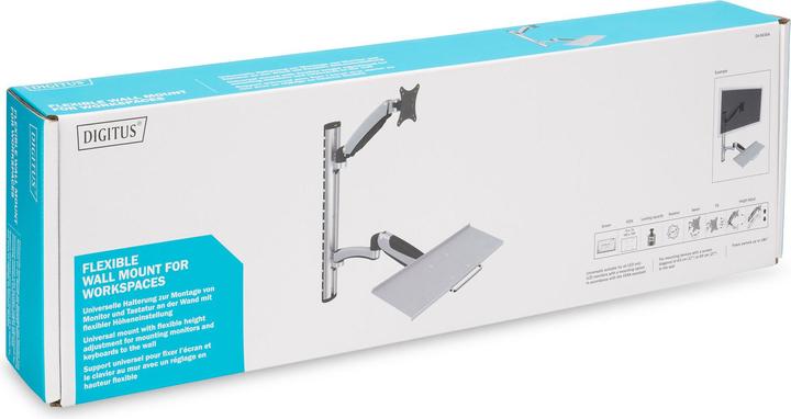 Image du produit Digitus Station de travail flexible, murale dm. (Mur, 27")