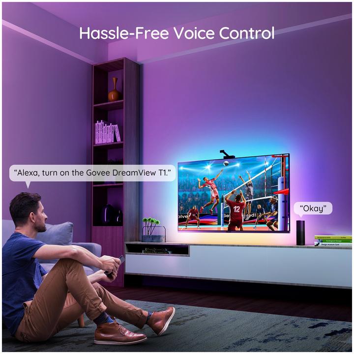 Image du produit Govee DreamView T1 TV-Light Strips, 55"-65" (RGB, 381 cm, Intérieur)
