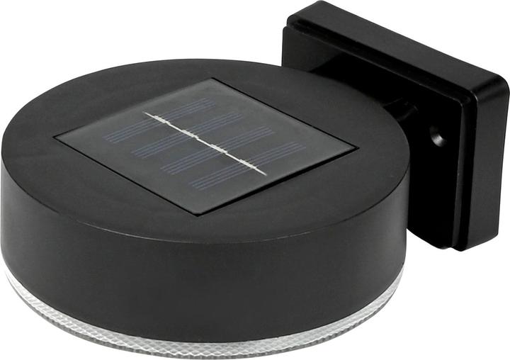 Produktbild ProPlus 4er-Set Solar-Wandleuchte, rund, schwarz (IP44)