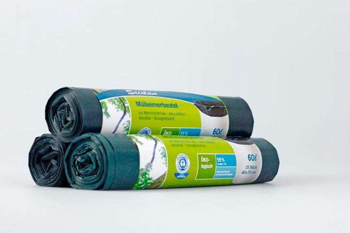 Secolan Müllbeutel 60,0 l grün 30,0 µm, 15 St. (15 x, 60 l)