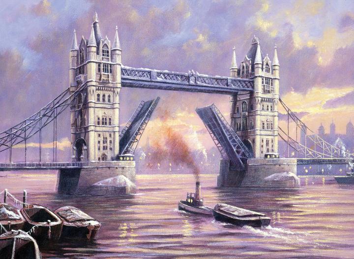 Image du produit Magni Peinture par numéros - Profi "Tower Bridge", tableau DIY d'environ 40 x 32,5 cm, 7 couleurs